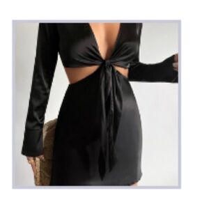 Chic Black Cut-Out Mini Dress